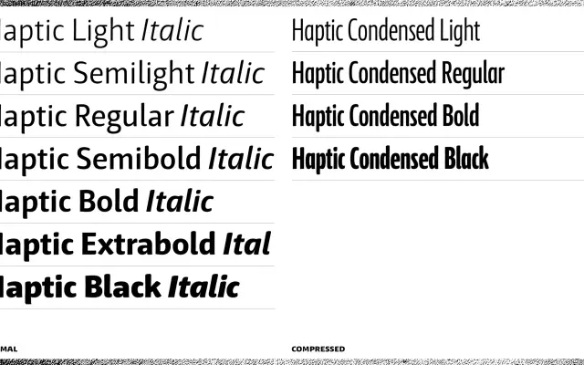 Haptic specimen from Character Type