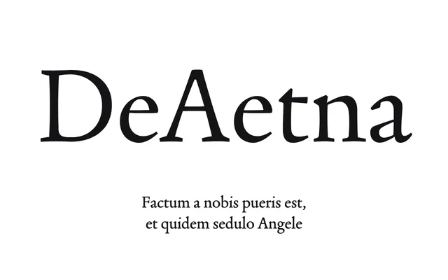 DeAetna specimen from Cinetype