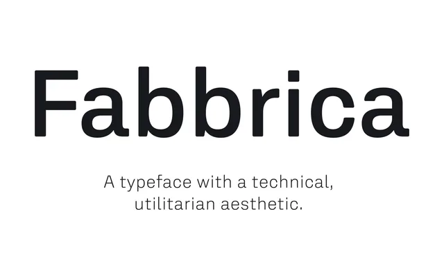 Fabbrica specimen from Cinetype
