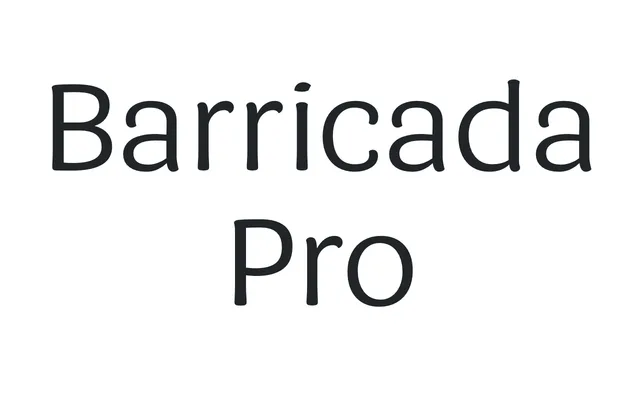 Barricada Pro specimen from CocijoType