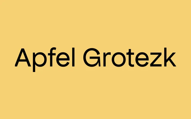Apfel Grotezk specimen from Collletttivo