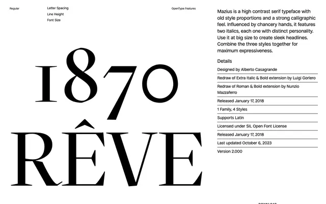 Mazius Display specimen from Collletttivo