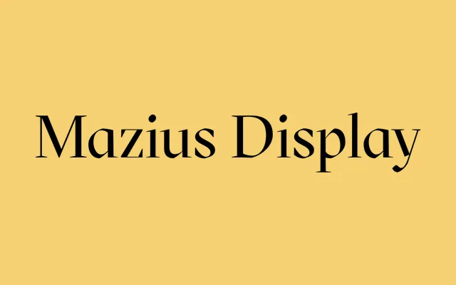 Mazius Display specimen from Collletttivo