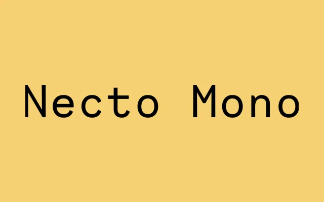 Necto Mono specimen from Collletttivo