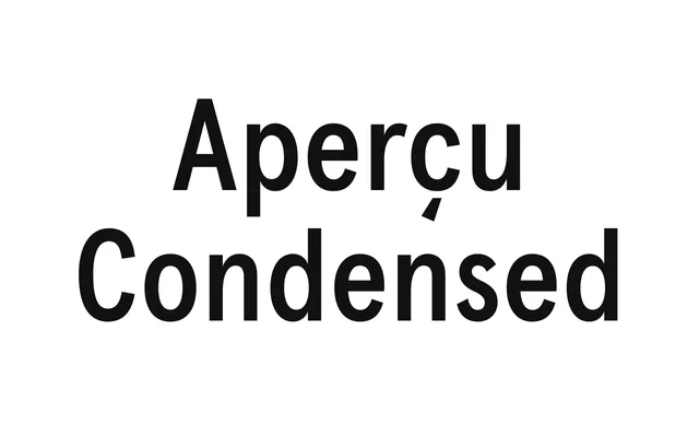 Aperçu Condensed specimen from Colophon
