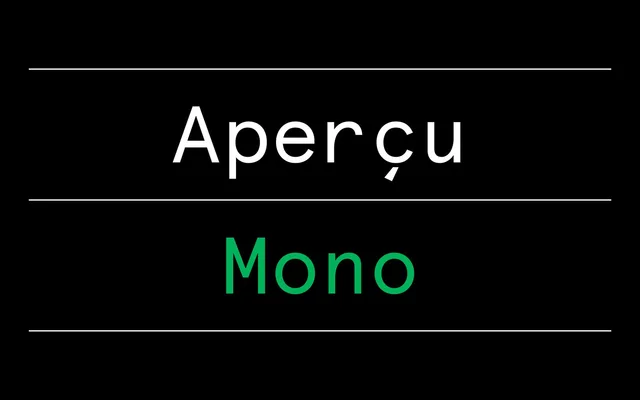 Aperçu Mono specimen from Colophon