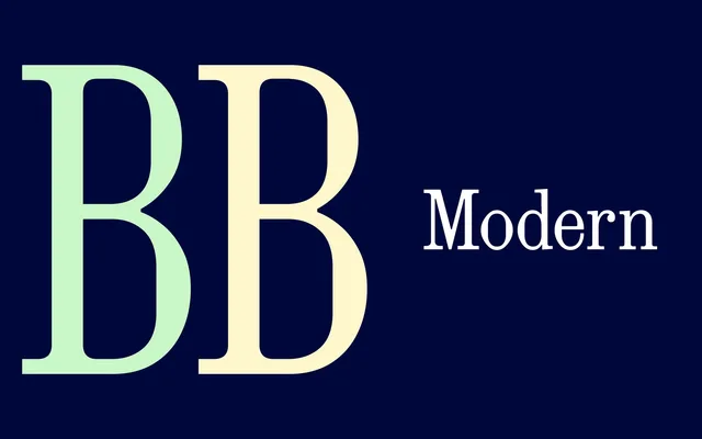 BB Modern specimen from Colophon