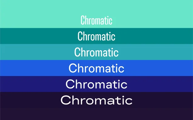 Chromatic specimen from Colophon