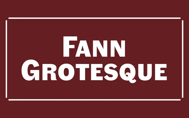 Fann Grotesque specimen from Colophon