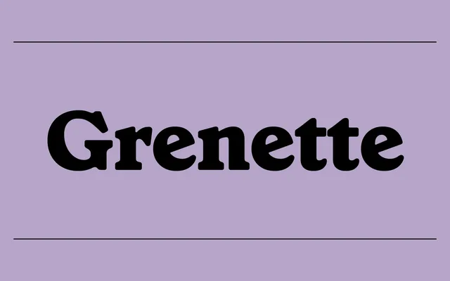 Grenette specimen from Colophon