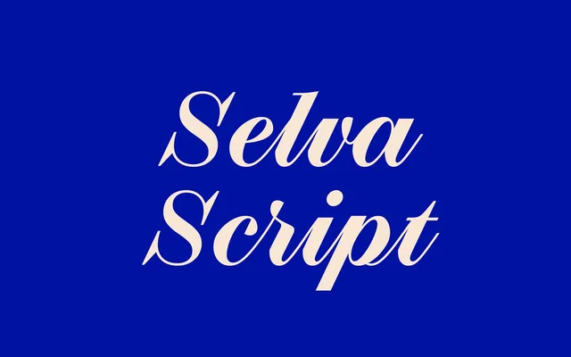 Selva Script specimen from Colophon