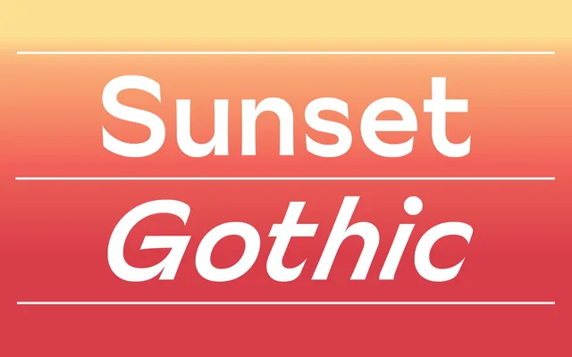 Sunset Gothic specimen from Colophon