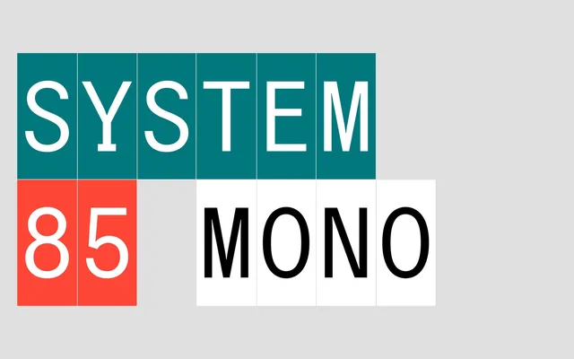 System85 Mono specimen from Colophon