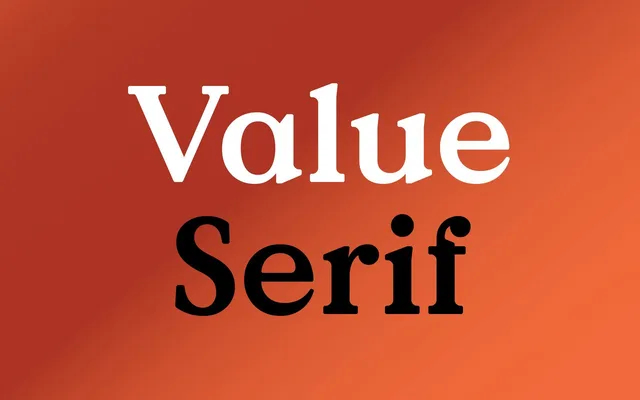 Value Serif specimen from Colophon