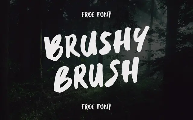 Brushy Brush Free Font specimen from Colt Type