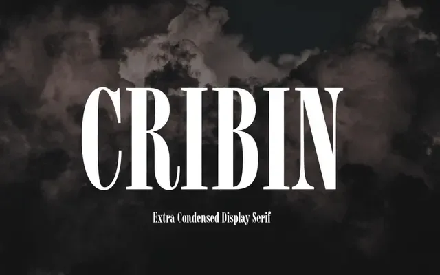 Cribin Serif Display font specimen from Colt Type