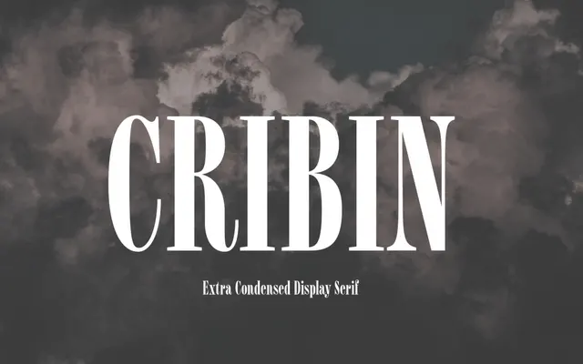 Cribin Serif Display font specimen from Colt Type