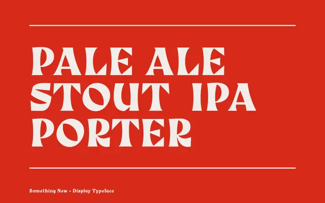 Something New Display Font specimen from Colt Type
