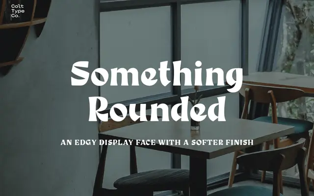 Something Rounded Blackletter Font specimen from Colt Type