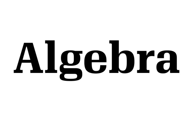 Algebra specimen from Commercial Type