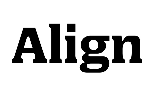 Align specimen from Commercial Type