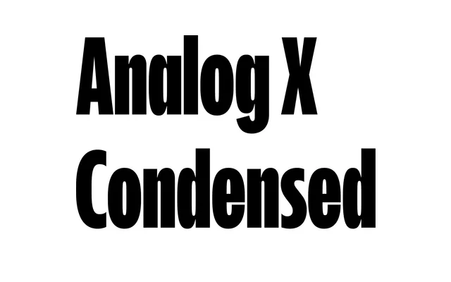 Analog X Condensed specimen from Commercial Type