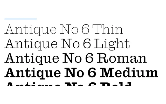 Antique No 6 specimen from Commercial Type