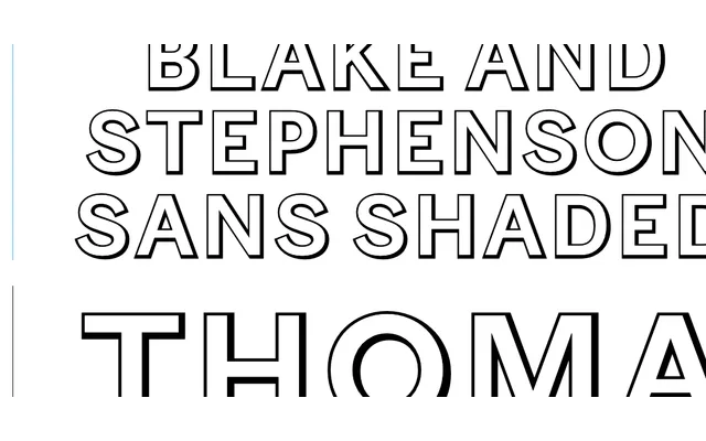 Blake and Stephenson Sans Shaded specimen from Commercial Type
