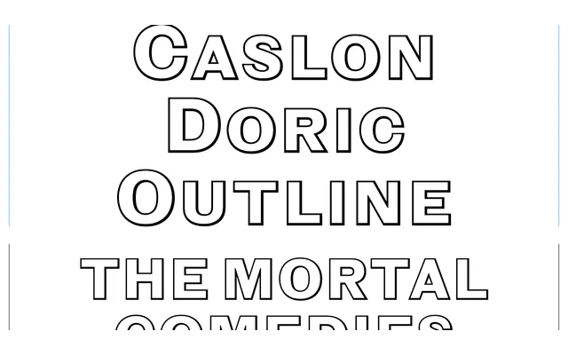 Caslon Doric Outline specimen from Commercial Type
