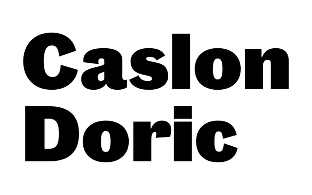 Caslon Doric specimen from Commercial Type