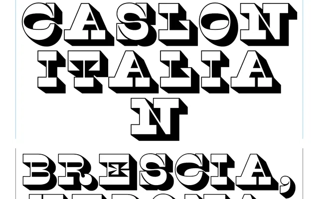 Caslon Italian Shaded specimen from Commercial Type