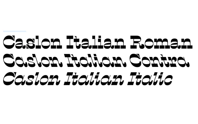 Caslon Italian specimen from Commercial Type