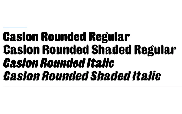 Caslon Rounded specimen from Commercial Type