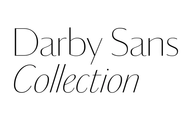 Darby Sans Collection specimen from Commercial Type