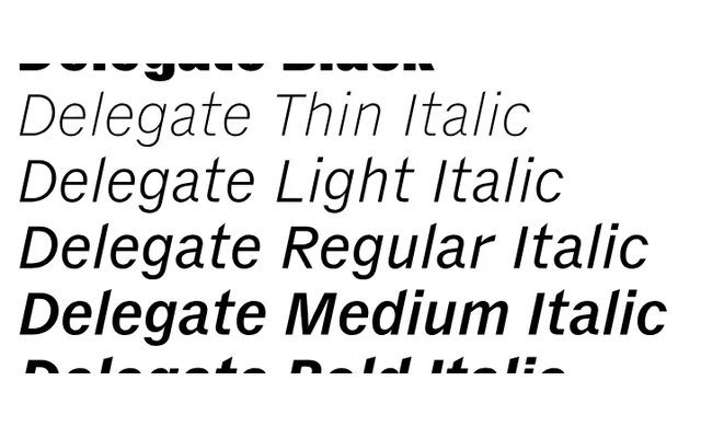 Delegate Collection specimen from Commercial Type
