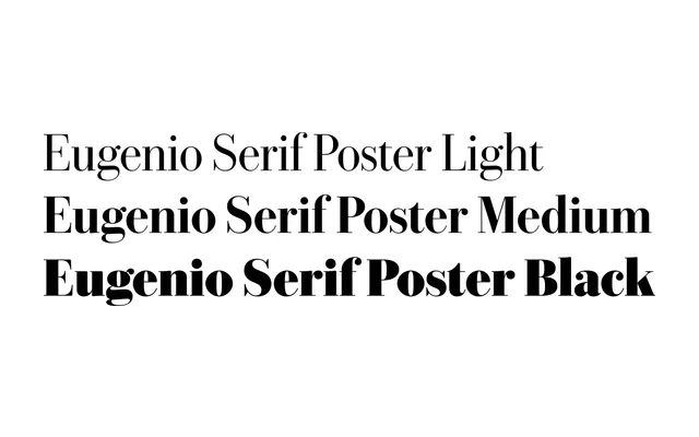 Eugenio Serif Collection specimen from Commercial Type