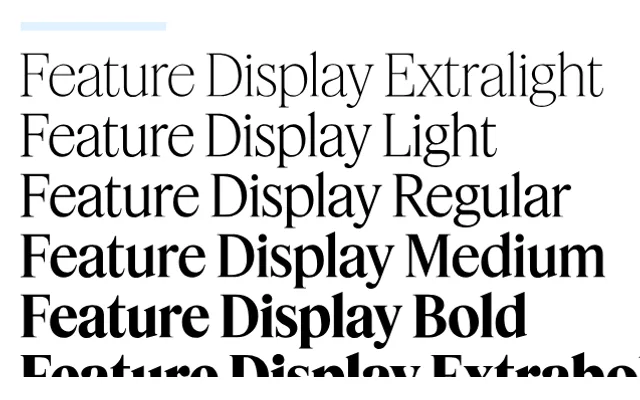 Feature specimen from Commercial Type