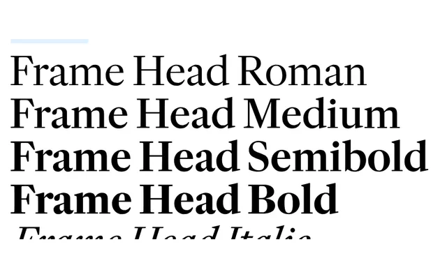 Frame specimen from Commercial Type
