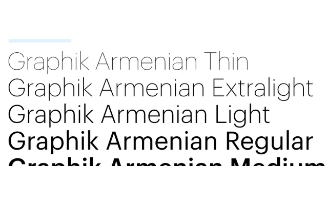 Graphik Armenian specimen from Commercial Type