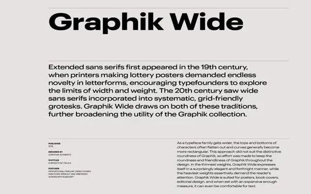 Graphik specimen from Commercial Type