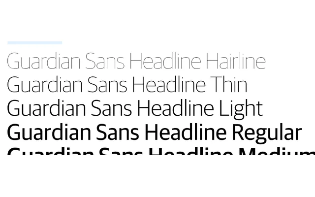 Guardian Sans specimen from Commercial Type