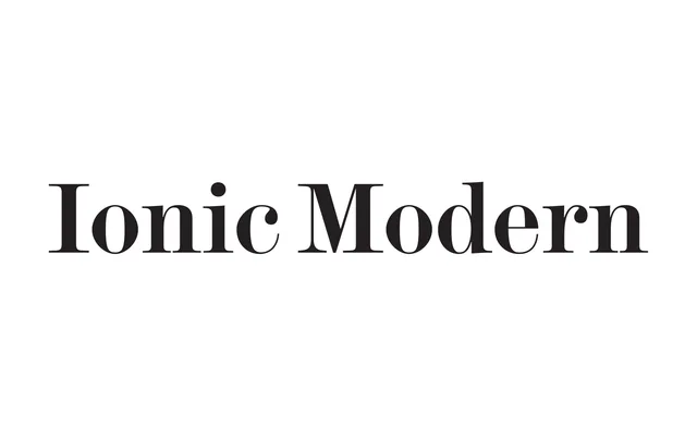 Ionic Modern specimen from Commercial Type