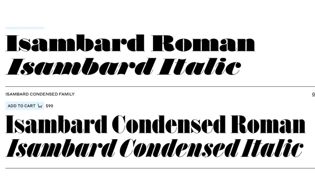Isambard specimen from Commercial Type