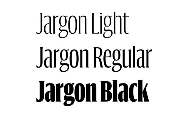 Jargon specimen from Commercial Type