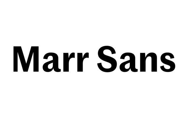 Marr Sans specimen from Commercial Type