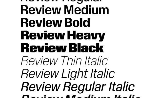 Review specimen from Commercial Type