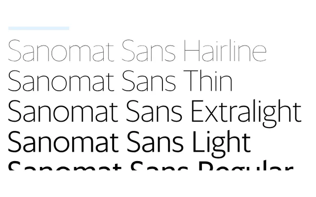 Sanomat Sans specimen from Commercial Type
