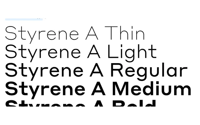 Styrene specimen from Commercial Type