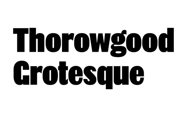 Thorowgood Grotesque specimen from Commercial Type
