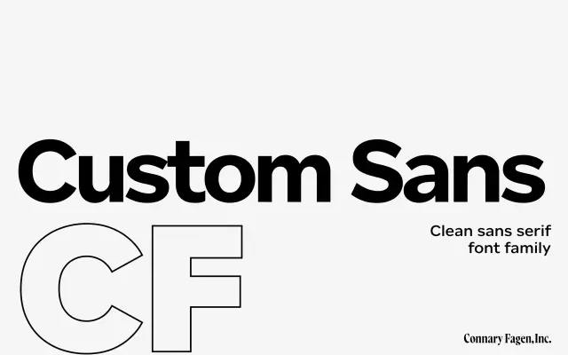 Custom Sans CF specimen from Connary Fagen